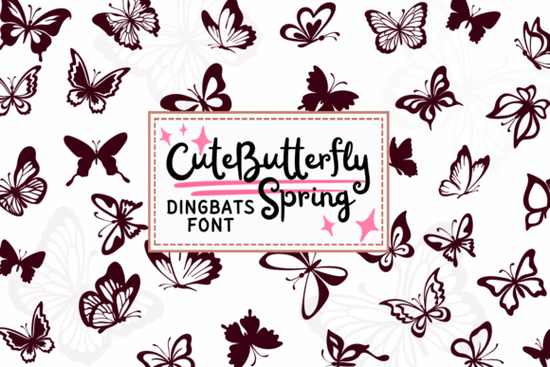 Cute Butterfly Spring Font